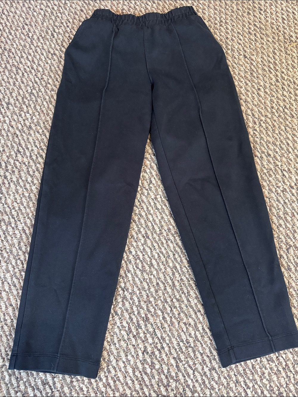 a new day Black Elastic-Waist Jogger Capri Sweat pants Pants